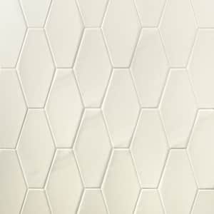 Birmingham Hexagon Vanilla 4 in. x 8 in. Polished Ceramic Subway Tile (5.38 sq. ft. / box)