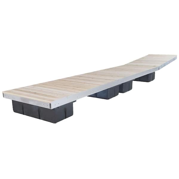 24 ft. Low Profile Floating Dock with Cedar Decking