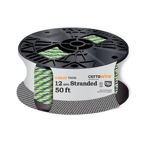 50 ft. 12/3 Black /White /Green Stranded Copper THHN Wire