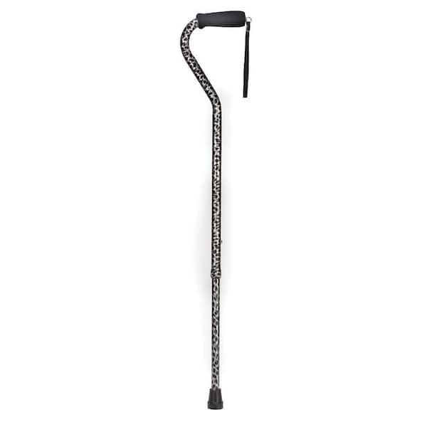 DMI Lightweight Adjustable Foot Cane with Offset Handle in Spotted