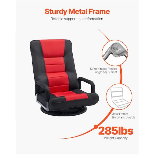 SVOPES Swivel Floor Gaming Chair with Armrests, 360° Rotating