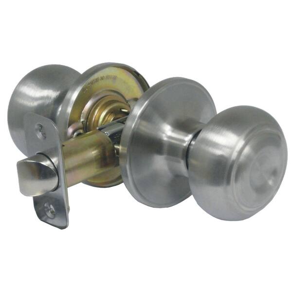 Faultless Fancy Mushroom Stainless Steel Passage Hall/Closet Door Knob