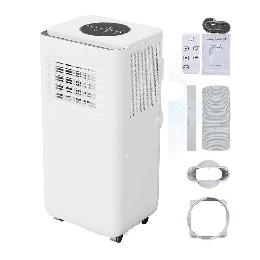 Garvee 10,000 BTU ASHRAE 115-Volt Portable Air Conditioner with Dehumidifier, Sleep Mode and Remote Cools 450 sq. ft. in White