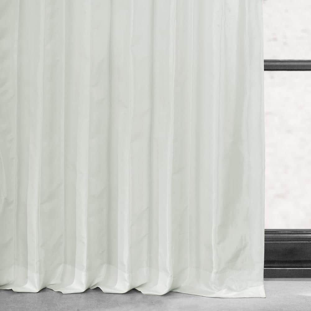 Eggshell Faux Silk Blackout Curtain Panel - 50 x 84 Inch