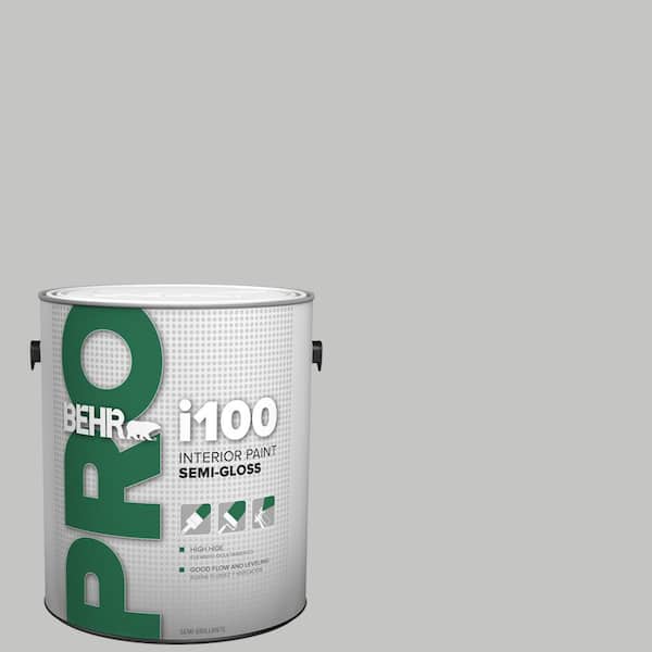 BEHR PRO 1 gal. #N520-2 Silver Bullet Semi-Gloss Interior Paint