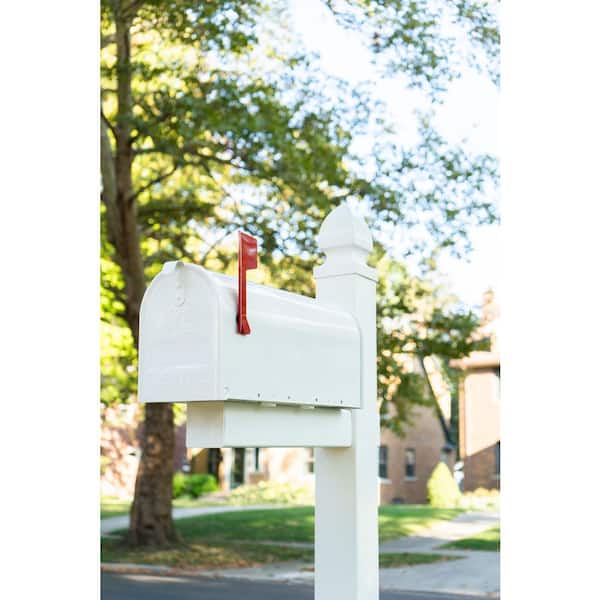 Whitley Plastic, Crossarm, Convertible Mailbox Post, White
