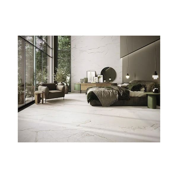 パールホワイトAPOLLO Apollo Tile Splendor 24 in. x 48 in. Matte Pearl White with Gray