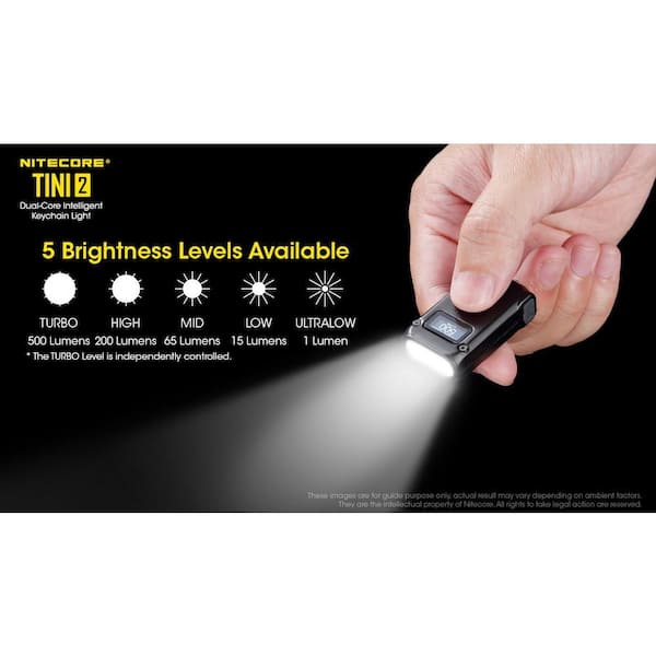 Lampe Torche NiteCore TINI2 Ti En Titane - 550 Lumens, Rechargeable USB-C, Portefeuille