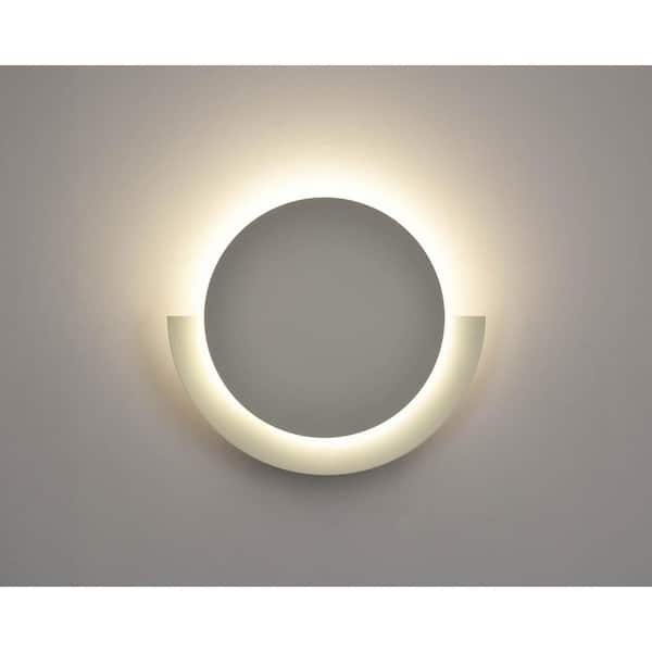 CLAXY 9.45 in. 1 light White Modern Wall Sconce with Metal Shade