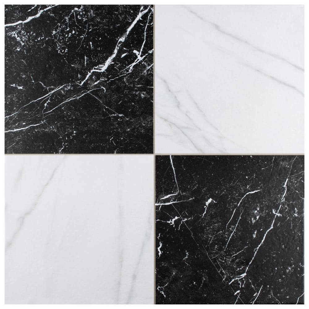 Merzoni Checker Ruzzini 17-7/8 in. x 17-7/8 in. Porcelain Floor and Wall Tile (13.5 sq. ft./Case) price history on PriceWatchPro