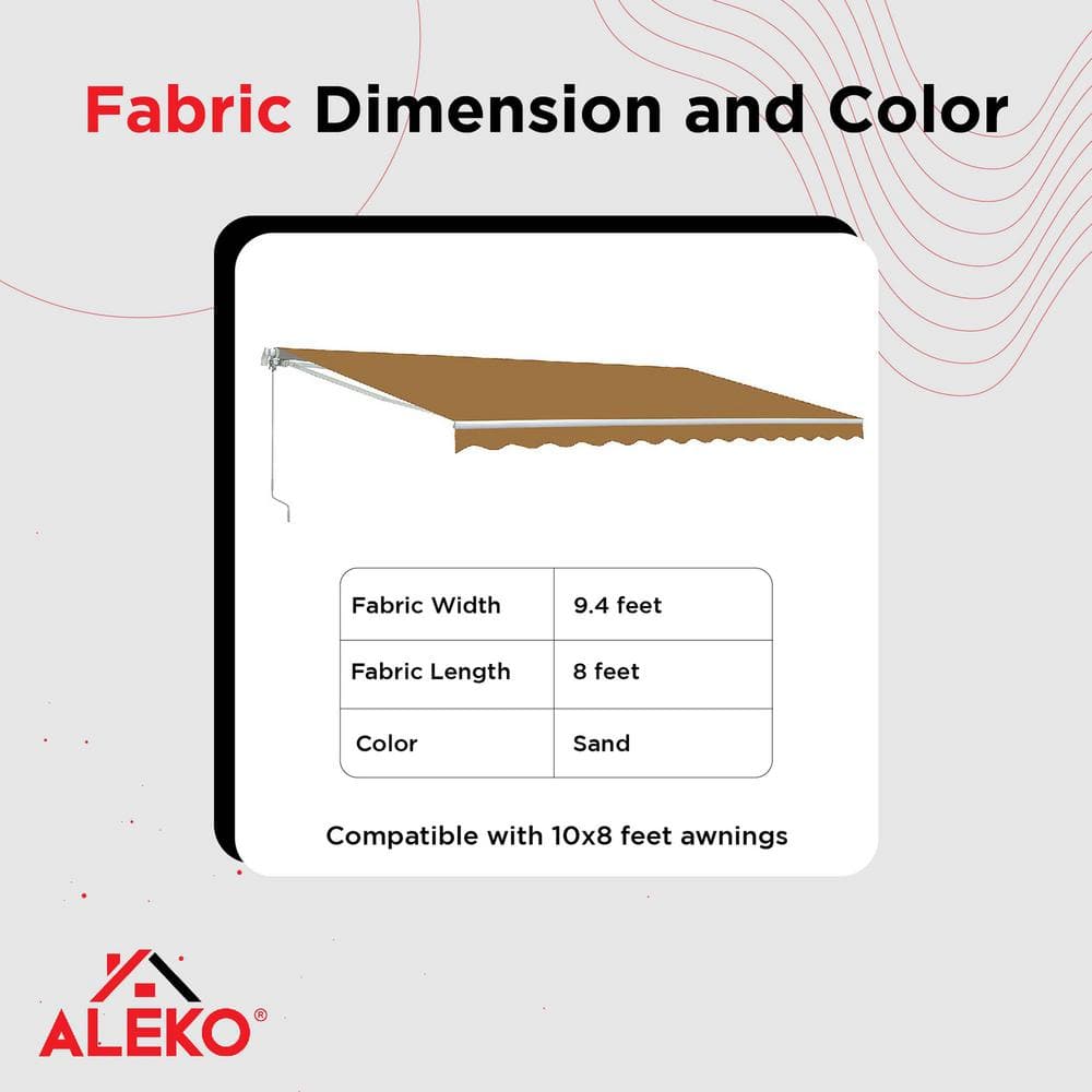 Sand Beige Polyester Patio Awning Fabric Replacement