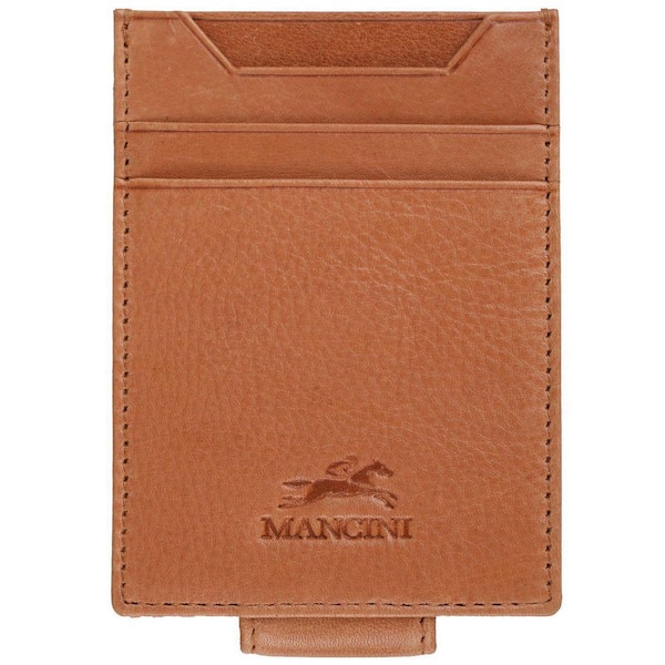 Bellagio Collection Cognac Leather Magnetic RFID Money Clip