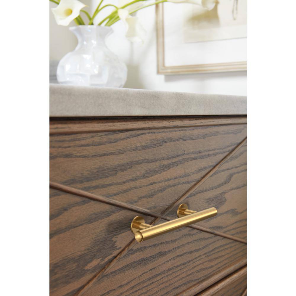 Champagne Bronze 3" Modern Bar Cabinet Pull with Mounting Hardware