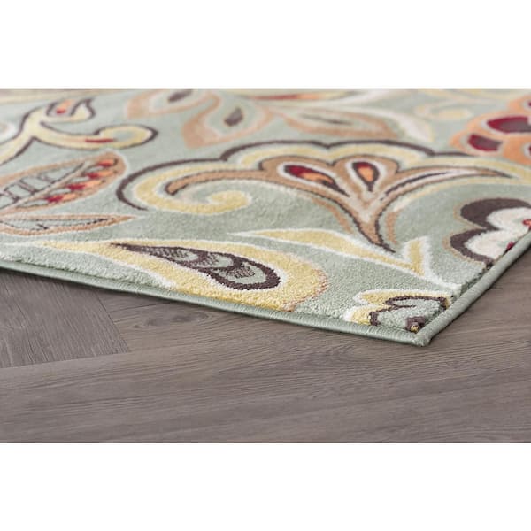 in The Deep Carpet Tile, Seafoam, 19.69 x 19.69/50 cm x 50 cm, Nylon, Recycled Content | Flor