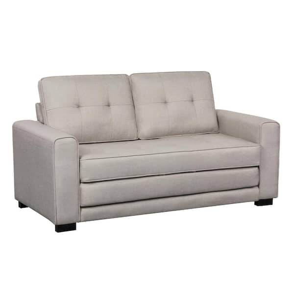 Us Pride Furniture Bray 58 In Beige, Twin Bed Sofa Beds
