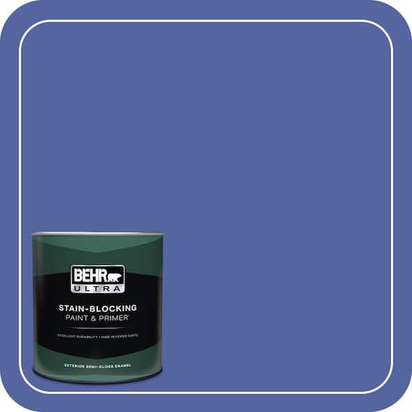 BEHR ULTRA 1 qt. #T13-9 Electrify Semi-Gloss Enamel Exterior Paint & Primer