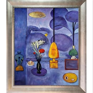 Blue Window by Henri Matisse Champagne Scoop with Swirl Lip Framed Nature Oil Painting Art Print 25 in. x 29 in.
