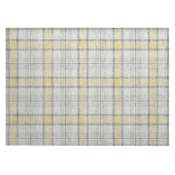 Chantille Machine Washable Indoor/Outdoor Abstract ACN1052 Yellow 1 ft. 8 in. x 2 ft. 6 in. Area Rug