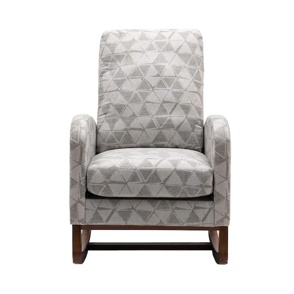Utopia 4niture Maude Gray Polyester Fabric Rocking Chair