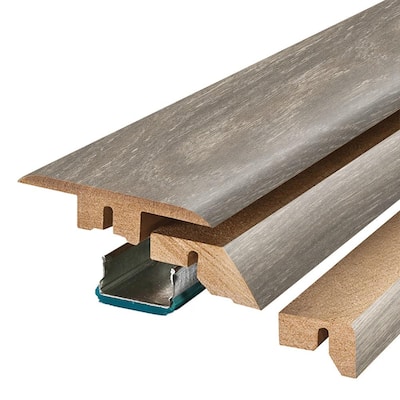 Silverton 0.75 in. T x 2.37 in. W x 78.7 in. L Textured Wood Look Laminate Moulding/Trim 4 in 1 Molding