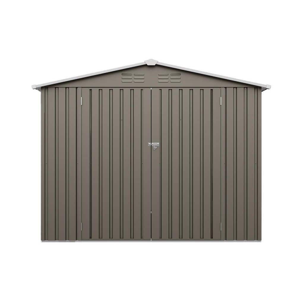 Mondawe 8 ft. x 6 ft. Gray Metal Outdoor Storage Shed with
