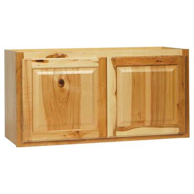 Hampton Bay Assembled 36x18x12 In Wall Bridge Kitchen Cabinet Natural Hickory Kw3618 Nhk Hampton Bay Assembled 36x18x12, Natural Wood Kitchen Cabinets Home Depot