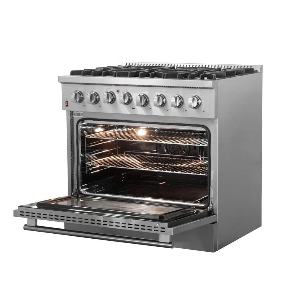 Galiano 36-inch Stainless Steel Dual Fuel Range with Griddle