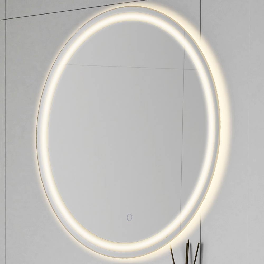Dane 27" Round Frameless LED Bathroom Vanity Mirror