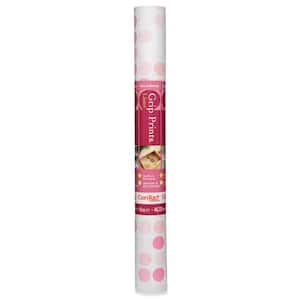 Grip Prints 18 in. x 4 ft. Polka Rose Non-Adhesive Vinyl Top Grip Drawer and Shelf Liner (6-Rolls)