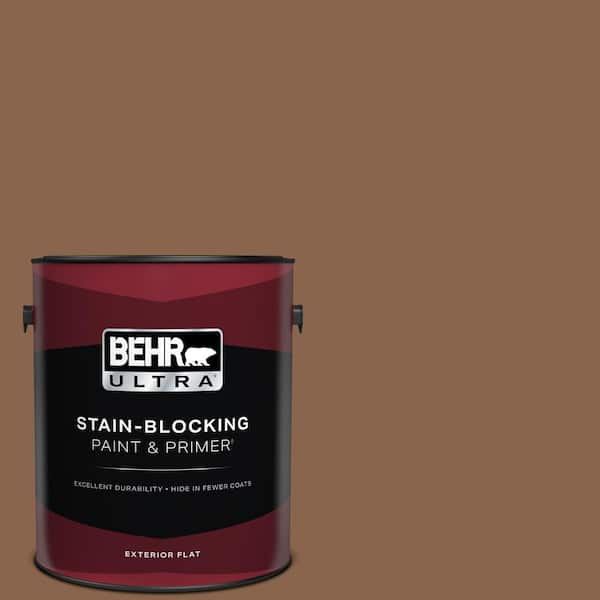 BEHR ULTRA 1 gal. #S220-7 Molasses Flat Exterior Paint & Primer