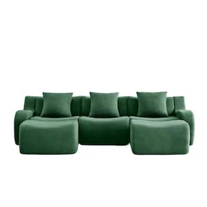 JAYDEN CREATION Romy Modern 102 in. Armless Polyester Sofa with