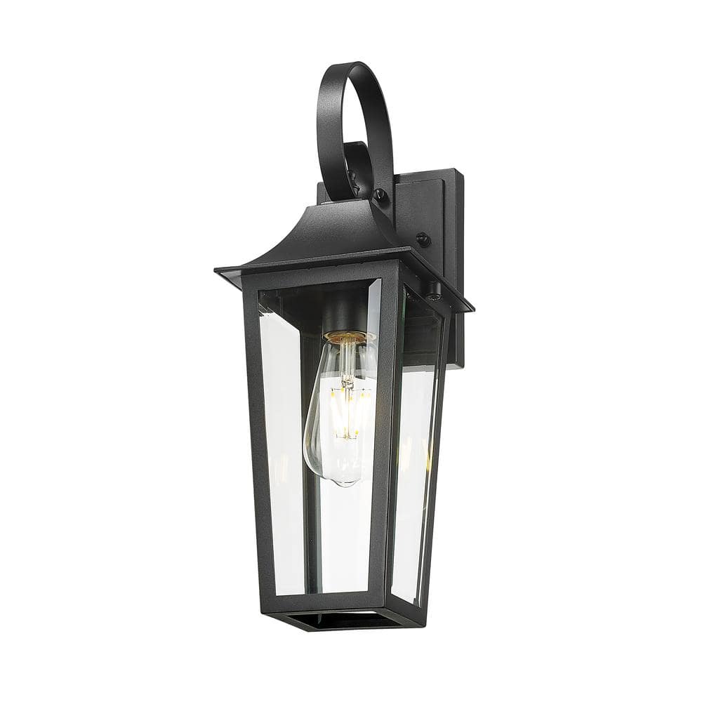 Gannon Black Dimmable Outdoor Wall Lantern