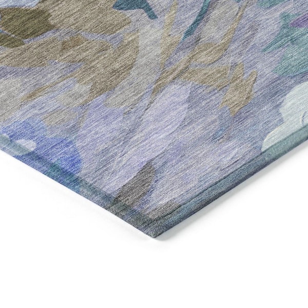 Chantille Machine Washable Indoor/Outdoor Abstract ACN2264 Purple 8 ft. x 10 ft. Area Rug