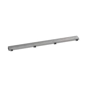 RainDrain Match Classic Stainless Steel Linear Shower Drain Trim for 35 1/4 in. Rough in Brushed Stainless Steel