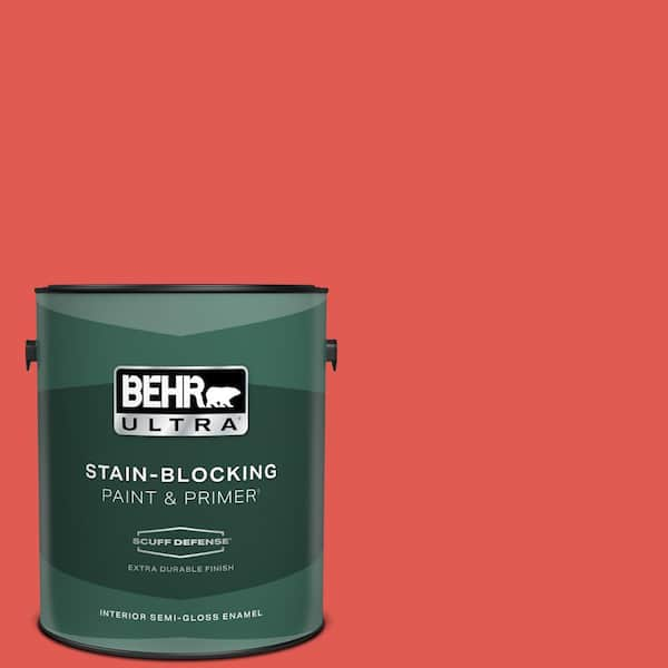 BEHR ULTRA 1 gal. #170B-6 Lipstick Extra Durable Semi-Gloss Enamel Interior Paint & Primer