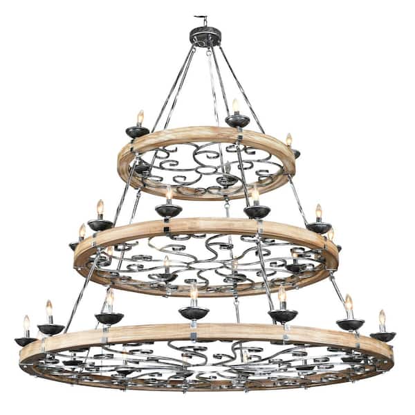 29 lights Gold No Decorative Accents Empire Chandelier for Living Room with no bulbs Included