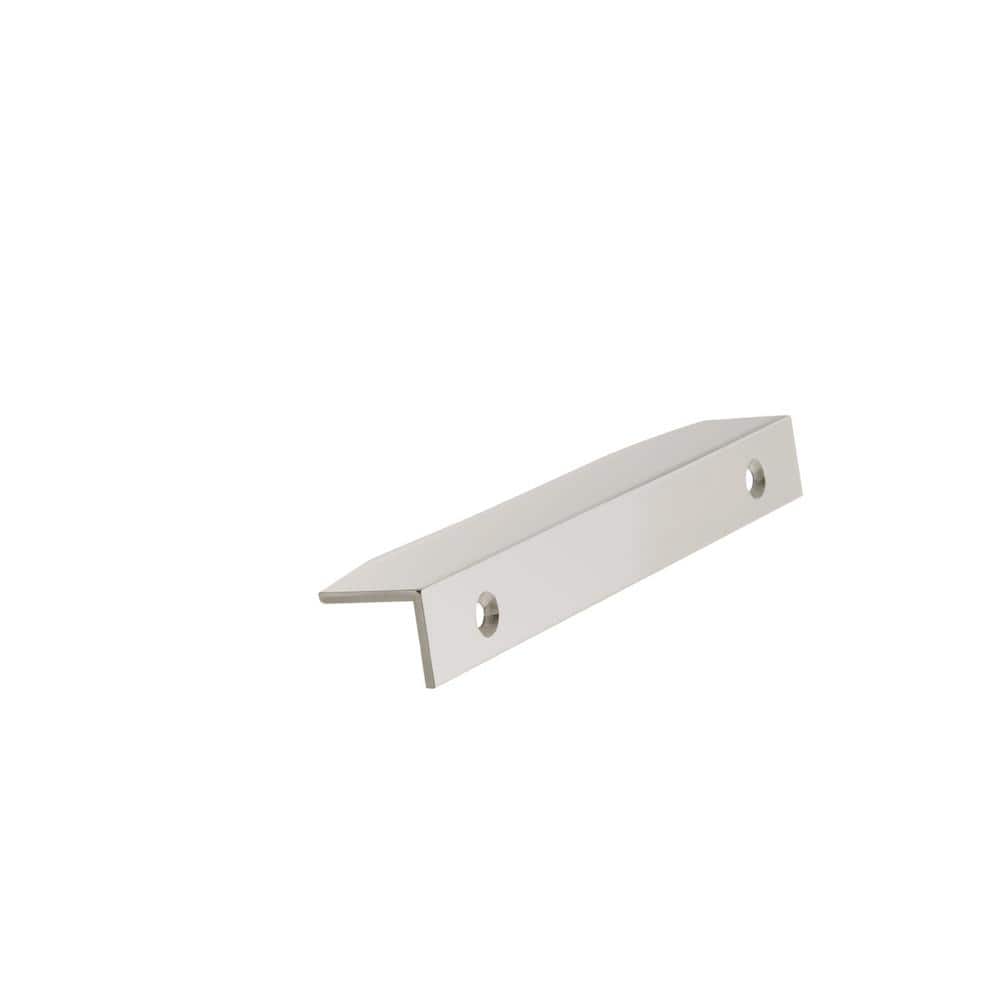 Polished Nickel Modern Cabinet Edge Pull Handle 4-3/16 inch