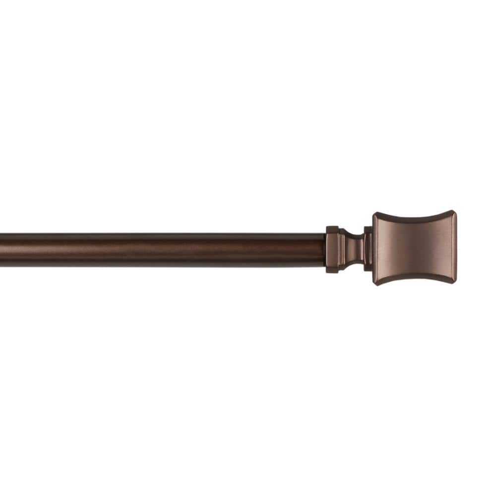 Amalgamated Textiles Exclusive Home Loran 1" Window Curtain Rod and Finial Set, Adjustable