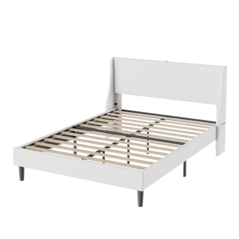 Upholstered Bed Frame Full Platform with Headboard - rated 4.2558 stars from 43 reviews