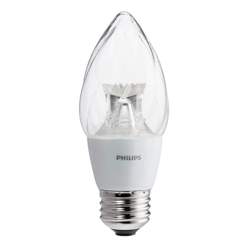 Opvoeding Soepel Allergie Philips 60-Watt Equivalent F15 Dimmable LED Post Light Star Soft White  Clear with warm Glow Light Effect 458620 - The Home Depot