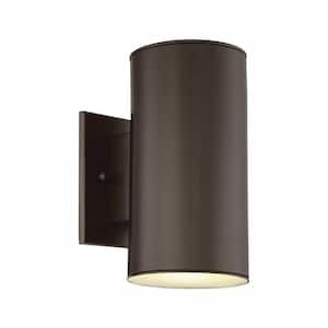 Barrow 11-Watt Oil Rubbed Bronze Integrated LED Outdoor Line Voltage Wall Sconce