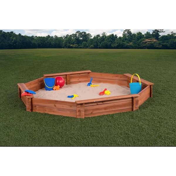 Creative Cedar Designs Octagon 6 5 Ft, How To Build A Wooden Sandbox With Lid