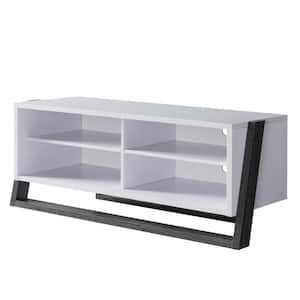 Addis 62.50 in. W Gray TV Console with 4-Shelves Fits TV's Up to 70 in. With Cable Management