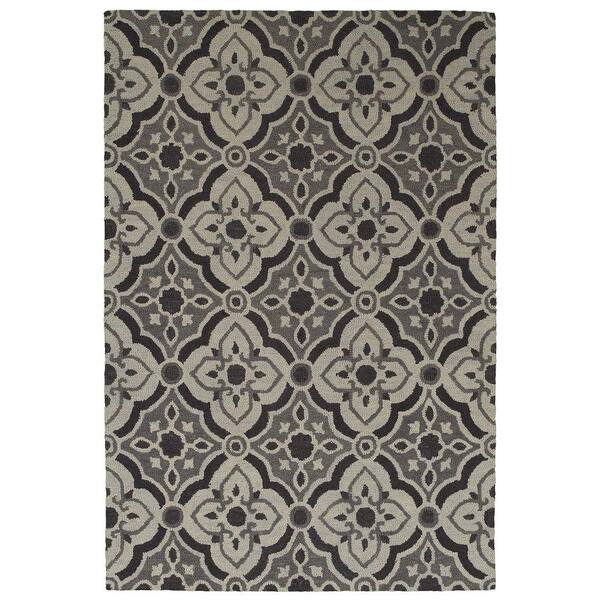 LR Home Dazzle Floral Trellis Charcoal / Gray 8 ft. x 10 ft. Indoor Area Rug