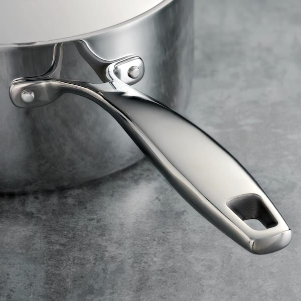 12 Inch Tri-Ply Clad Stainless Steel Fry Pan - Boston Handle