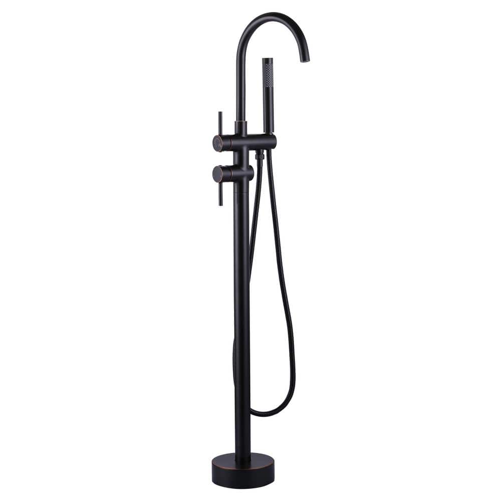 Oil Rubbed Bronze Freestanding Tub Faucet with Hand Shower