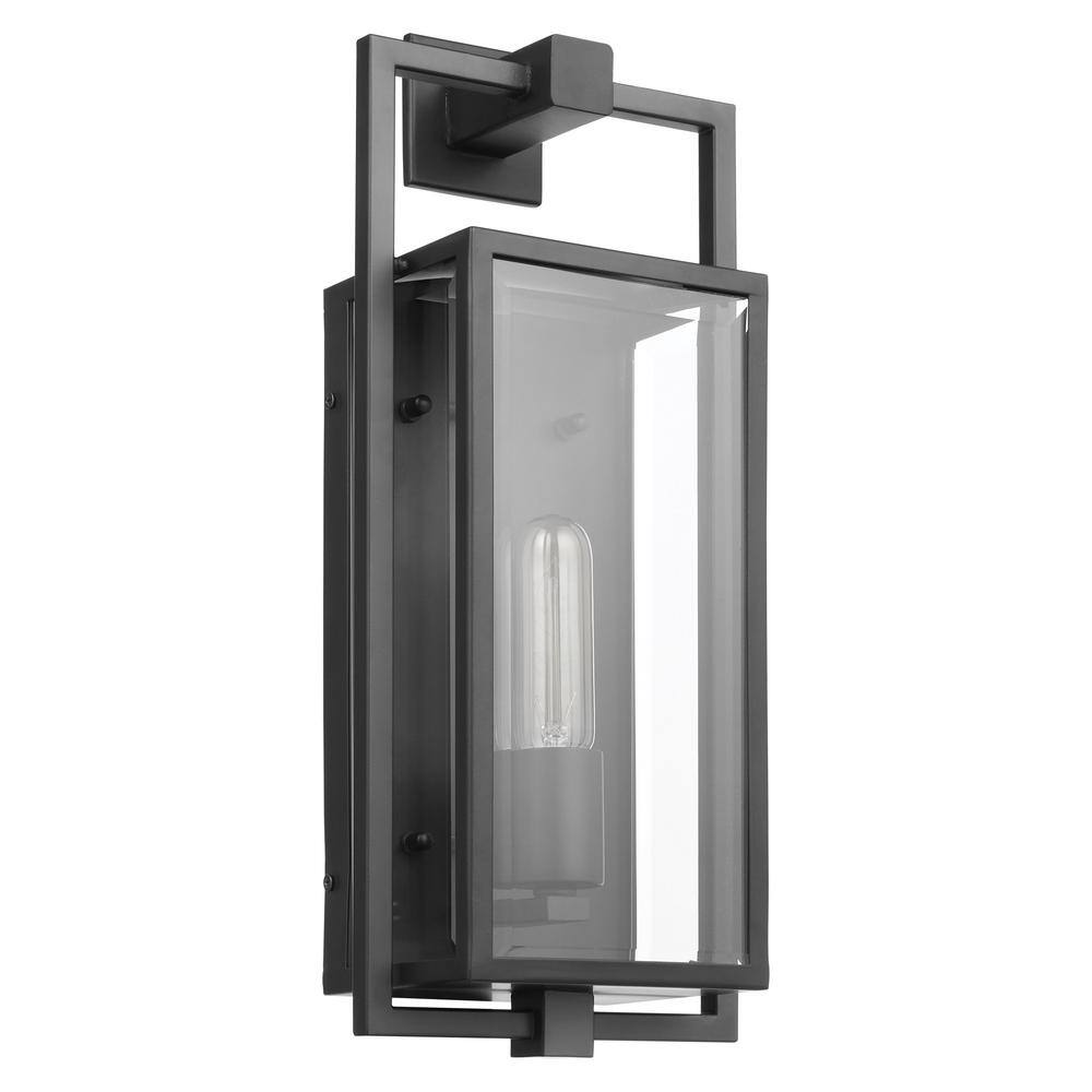 Exhibit Matte Black Outdoor Hardwired Wall Lantern Sconce with No Bulbs Included price history on PriceWatchPro