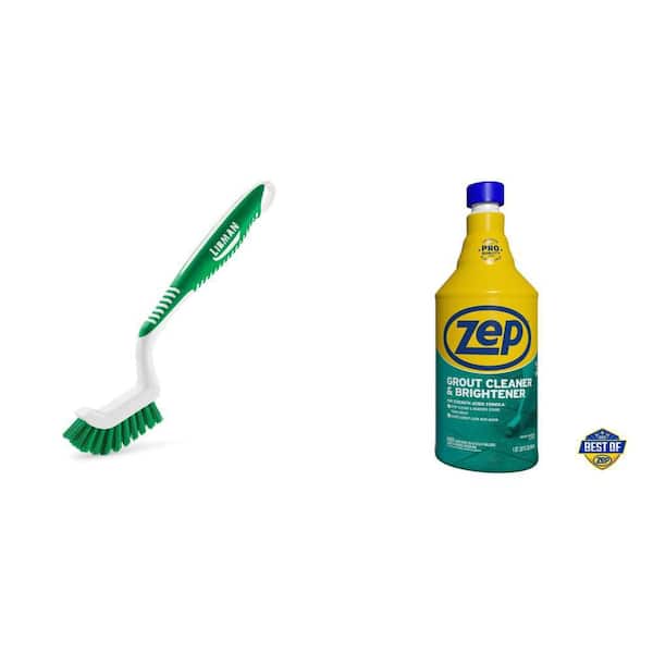 Tile and Grout Scrub Brush and 32 fl. oz. Grout Cleaner and Brightener Combo