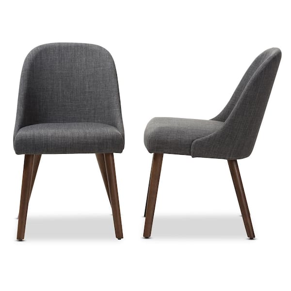 Baxton Studio Cody Dark Gray Fabric Dining Chair (Set of 2)