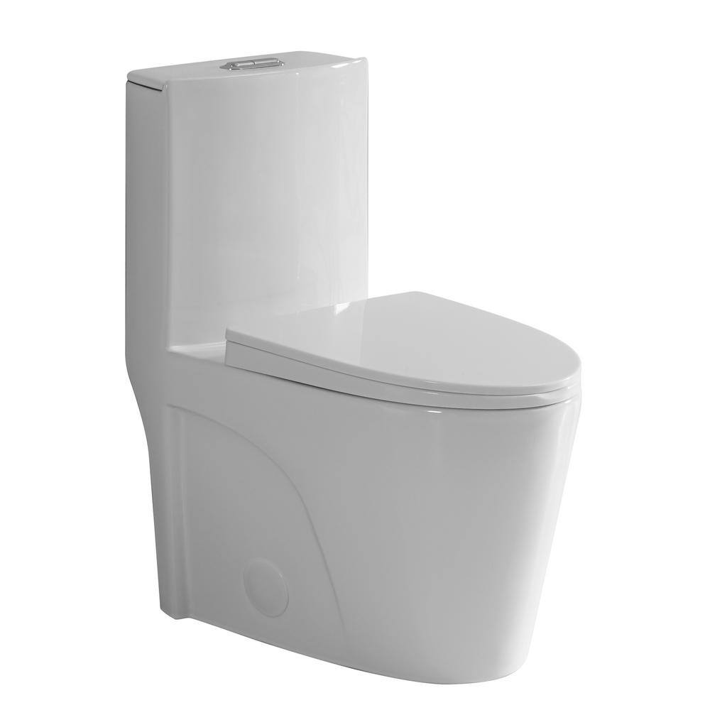 Runfine Daintree 1-piece 1.1 GPF /1.6 GPF Dual Flush Elongated Toilet ...